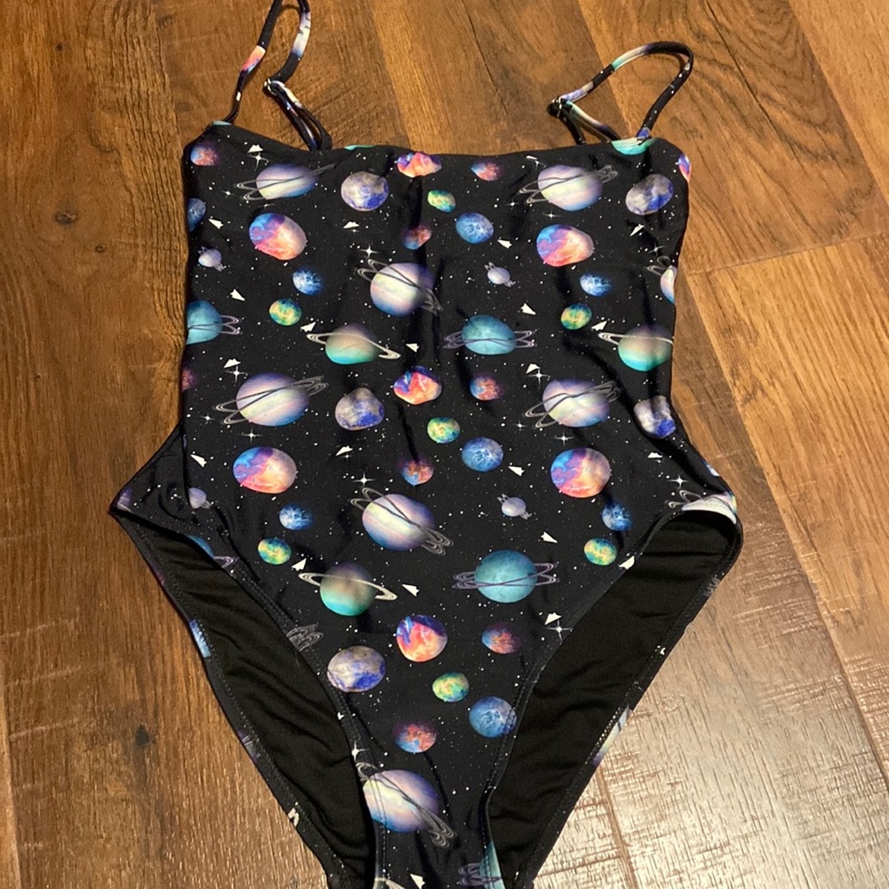 Black Milk Paper Universe Cut Above One Piece Swimsuit